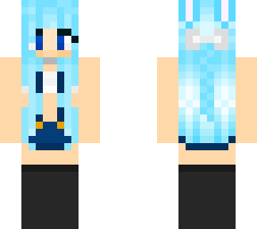 blue haired bunny overalls