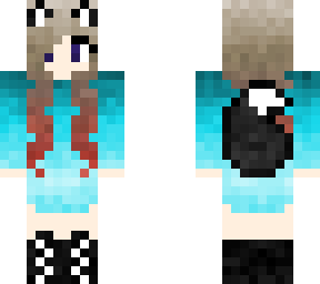 blue-red wolf girl