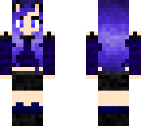 dark blue basic girl with ears