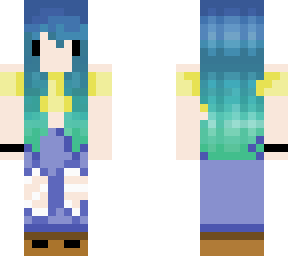 chibi blue haired girl