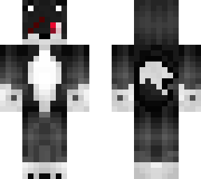 red eyedd wolf whit a scare on eye