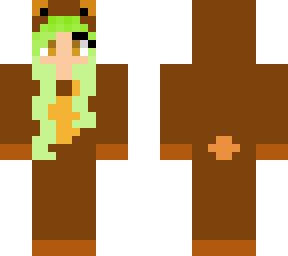 kawaii grizzly costume girl
