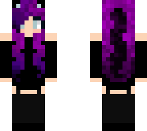 purple black kitty gorl