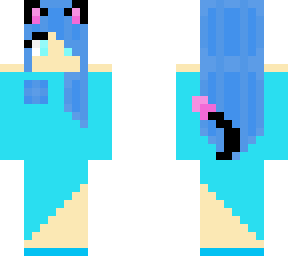 blue cat girl