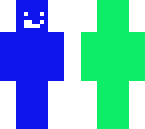 lime and blue cute noob