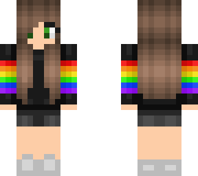 rainbow techno girl