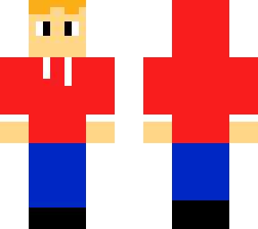 blonde red hoodie