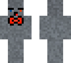 stone man with bow tie