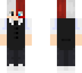 todoroki with black and blue eyes