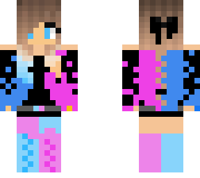 blue and pink princess