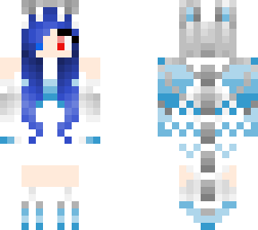 blue dragon girl minecraft skin