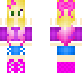 pretty neon pink girl