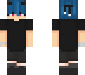 blue haired person