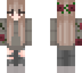 cute flower hooded girl