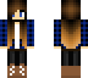 girl blue flannel