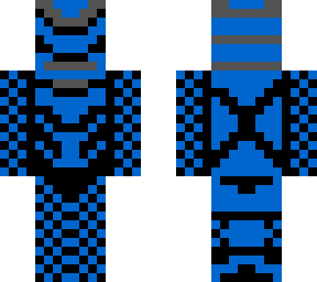 blue robot soldier