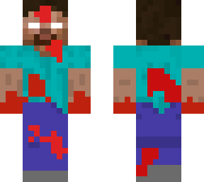 herobrine, i'm guessing he was bloodthirsty