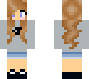 blonde girl with gray hoodie