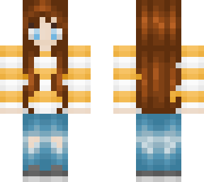 casually striped girl