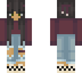 checkered vans brunette