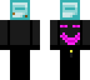 enderman with a diamond block