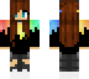 rainbow drizzle black-brown hair