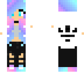 girl with colorful hair