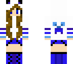 blue creeper girl with hoodie