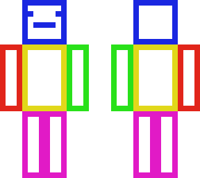 rainbow cube man