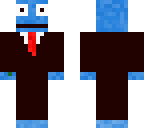 blue cooky monster with smoking