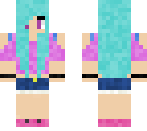 girl with turquoise hair
