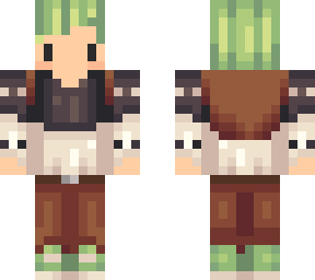 chibi boy green hair