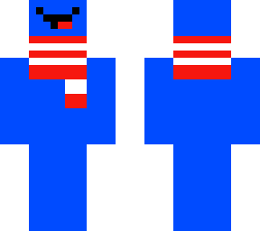cute blue with red skerf