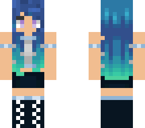 ombre blue hair girl