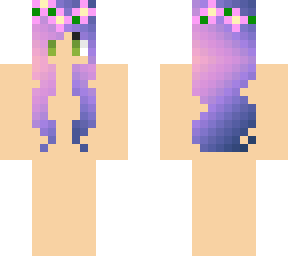 pink and purple hair + pink flower headband base