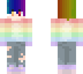 rainbow haired boy