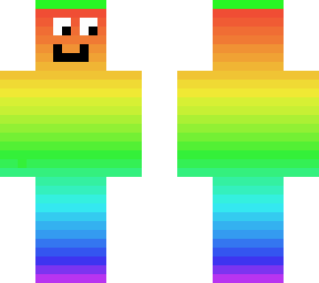 rainbow person with hat