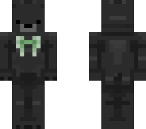 black bear with green ribbon