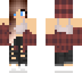skater girl with a flannel and beanie fixed (classic)
