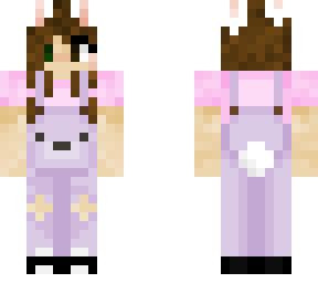 fixed bunny in teddy overalls