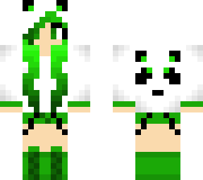 green panda girl