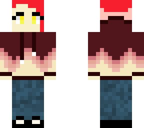 hoodie girl with headphones - red