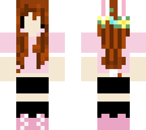 my minecraft skin w/ flower crown