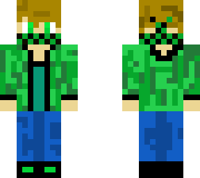 masked green gamer boy