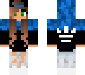 blue camo girl