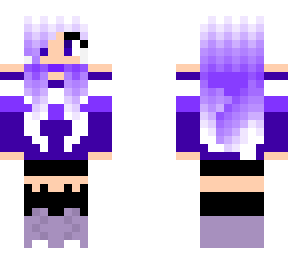 cute white and purple wolf girl