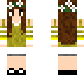 golden white flower girl