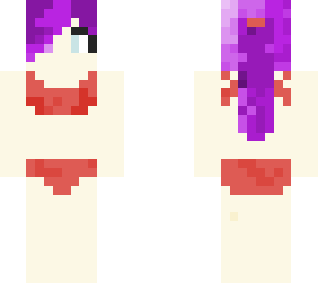 purple girl red swim suit