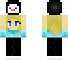 girlholding a penguin