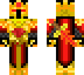 golden king with fire sword